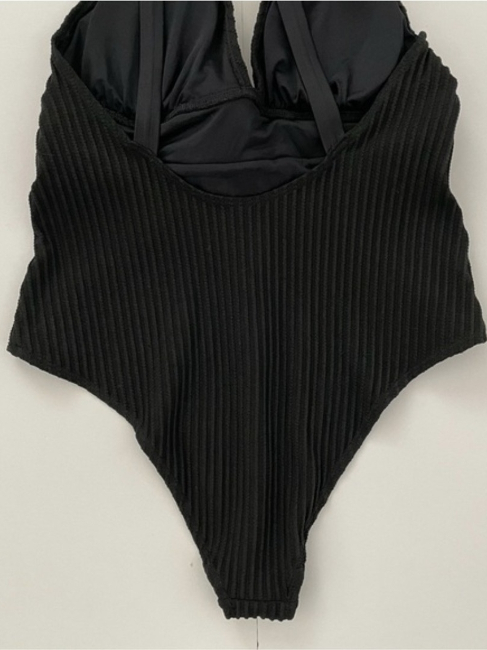 Black Ginger Ribbed & Ruched One- Piece By Cupshe - Picture 9 of 14